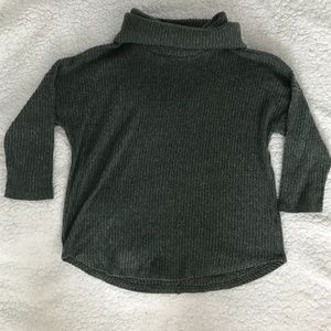 Dark green turtleneck sweater